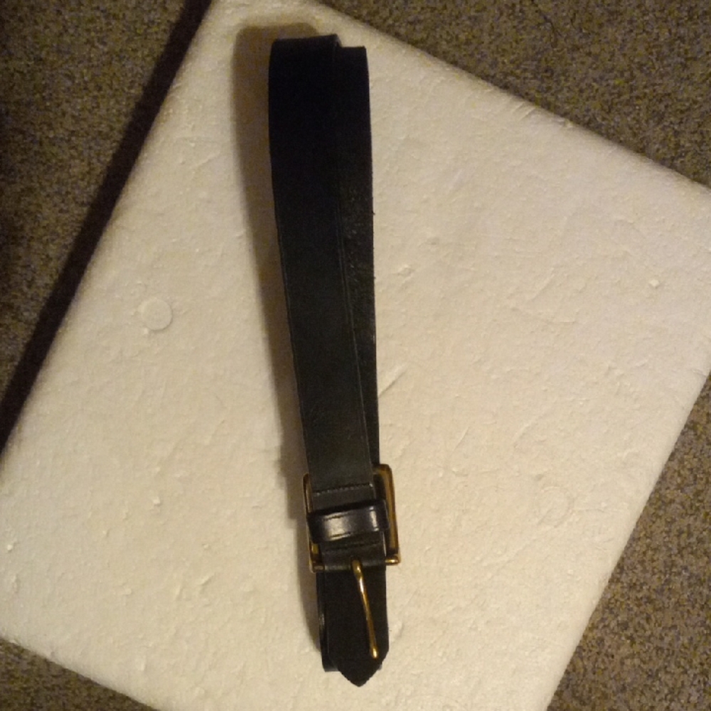 polo ralph lauren mens black belt #2110074 001 Italian saddle leather usa 47"lon